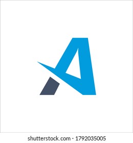 Signo vectorial de diseño de logotipo Carta A