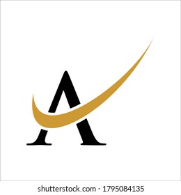 letter A logo design vector sign