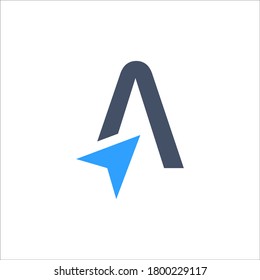 signo vectorial de diseño de logotipo de letra A