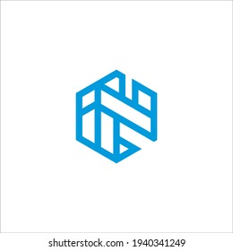 letter IN logo design vector sign 
