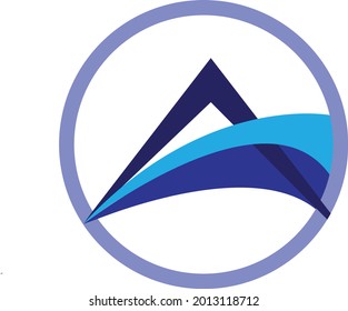 Material vectorial de diseño de logotipo Carta A