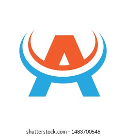 
Letter A logo design vector symbol icon template