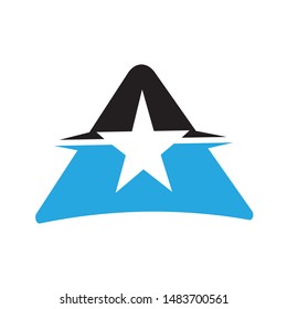 
Letter A logo design vector symbol icon template