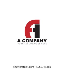 A letter logo design vector template