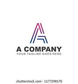 A letter logo design vector template