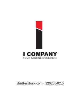 I letter logo design vector template