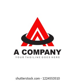 A letter logo design vector template