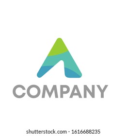letter A logo design vector template sign