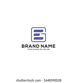 letter eg logo design vector template