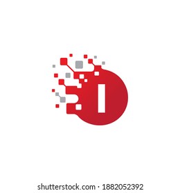 I letter logo design vector template