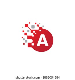 Una plantilla vectorial de diseño de logotipo de letra con círculo agradable 