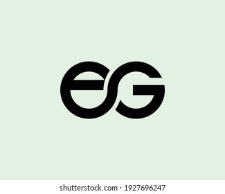 letter eg logo design vector template