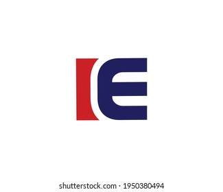 letter ie logo design vector template