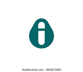I letter logo design vector template