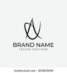 Letter A logo design vector template.