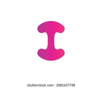 I letter logo design vector template
