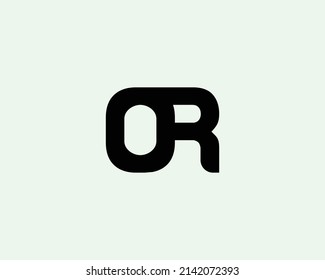 Plantilla vectorial de diseño de logotipo de letras OR