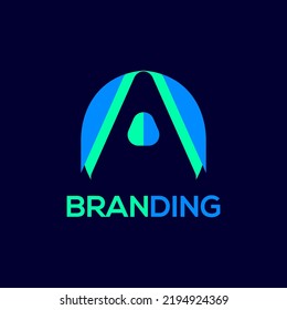 Letter A Logo Design Vector Template.