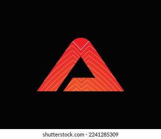 A letter logo design vector template