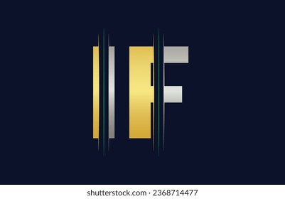 plantilla vectorial de diseño de logotipo iF Letter.