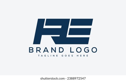 letter RE logo design vector template design for brand.