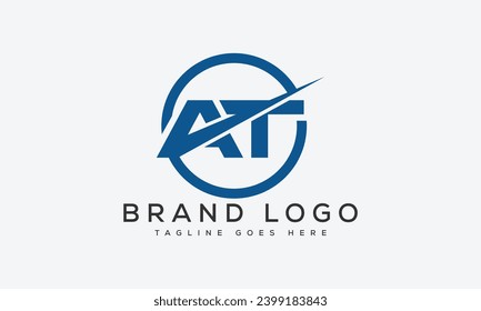 letter AT logo design vector template design for brand.
