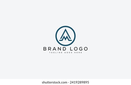 letter AM logo design vector template design for brand.