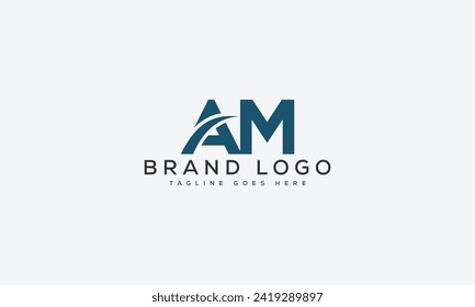 letter AM logo design vector template design for brand.