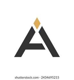 Letter A logo design vector with template element modern concept