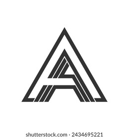 Letter A logo design vector with template element modern concept