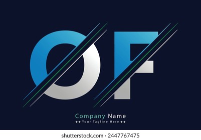 OF Letter Logo Design Vektorgrafik Vorlage.