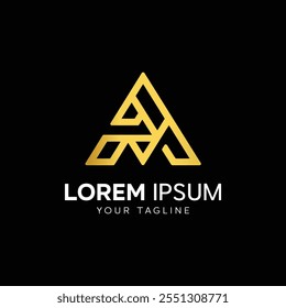 Plantilla de Vector del diseño del logotipo de la letra A, diseño para la identidad de la marca, diseño moderno con color degradado