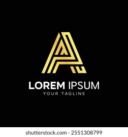 Letter A logo design vector template, design for brand identity, Modern Design with gradient color