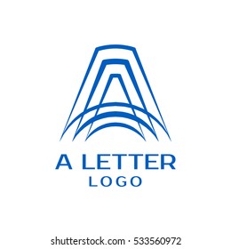 Letter A logo design vector template.
Vector logo with the stylized letter A.
