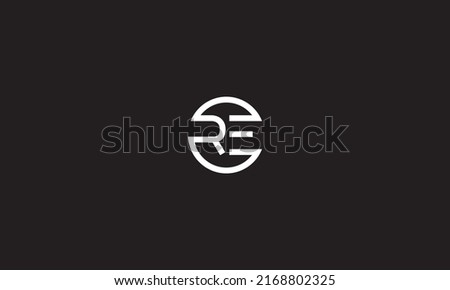 Letter RE logo design vector template Photo stock © 