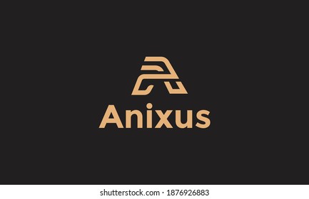 A letter logo design and vector temple