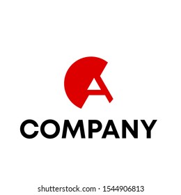 letter A logo design vector unique template