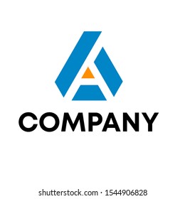 letter A logo design vector unique template