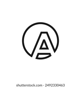 Letter A logo design vector with universal form and creative idea