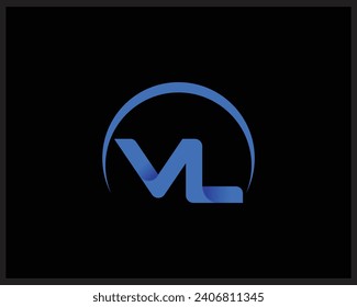Logo-Design für Buchstaben, Design-Vorlage für VL-Buchstaben