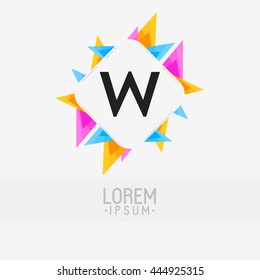 letter logo design w