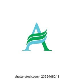Letter a logo design, a letter, ways, communication, technology brand identity, typography