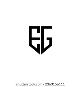 EG letter logo design with white background in illustrator. Vector logo, calligraphy designs for logo, Poster, Invitation, etc