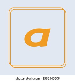 a letter logo design in white background.a letter golden color.