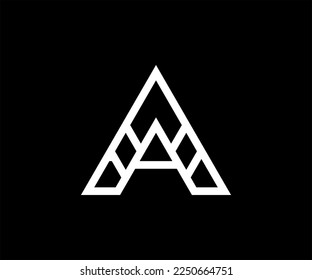 Logo De Una Carta. Diseño de una carta con logotipo.Logo de la letra creativa moderna A. Logo de la carta creativa moderna A.