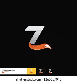 letter logo design,Fox Tail vector