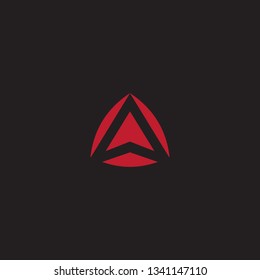 letter A logo designs template element black background