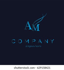 AM Letter Logo Design.Sign.Symbol.Typography