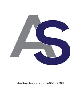 AS LETTER LOGO DESING VECTOR