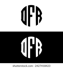 logotipo de letra DFB, logotipo de monograma